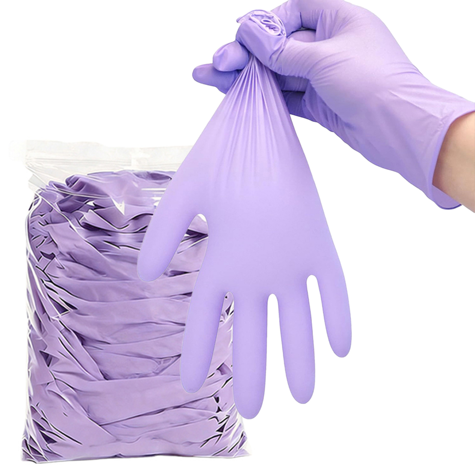 Disposable Gloves Nitrile - Luvas Descartáveis de Nitrilo Roxas 50/100PCS,