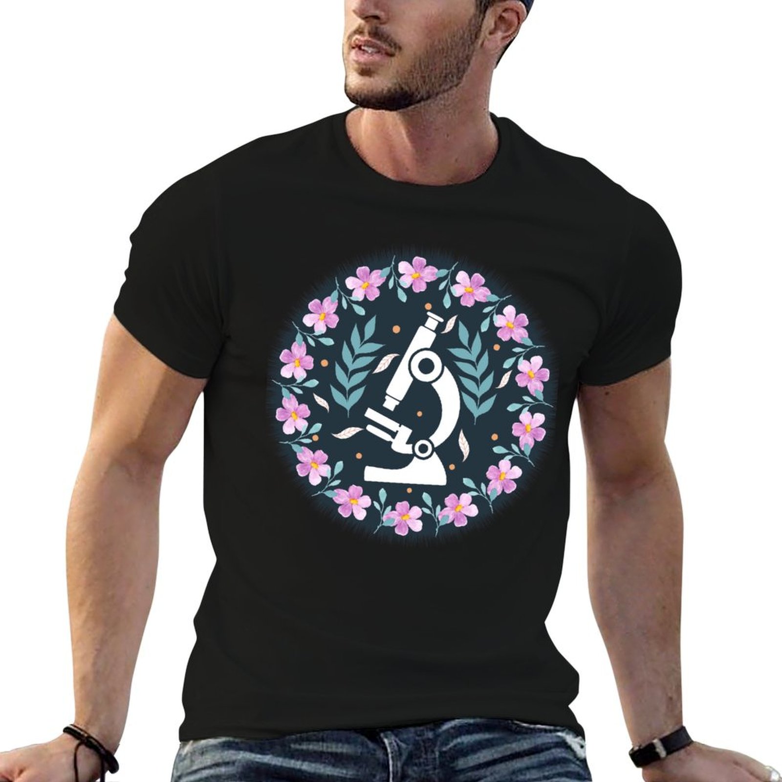 Medical Lab Microscope - Camiseta Colorful Folk Microscope - Camiseta