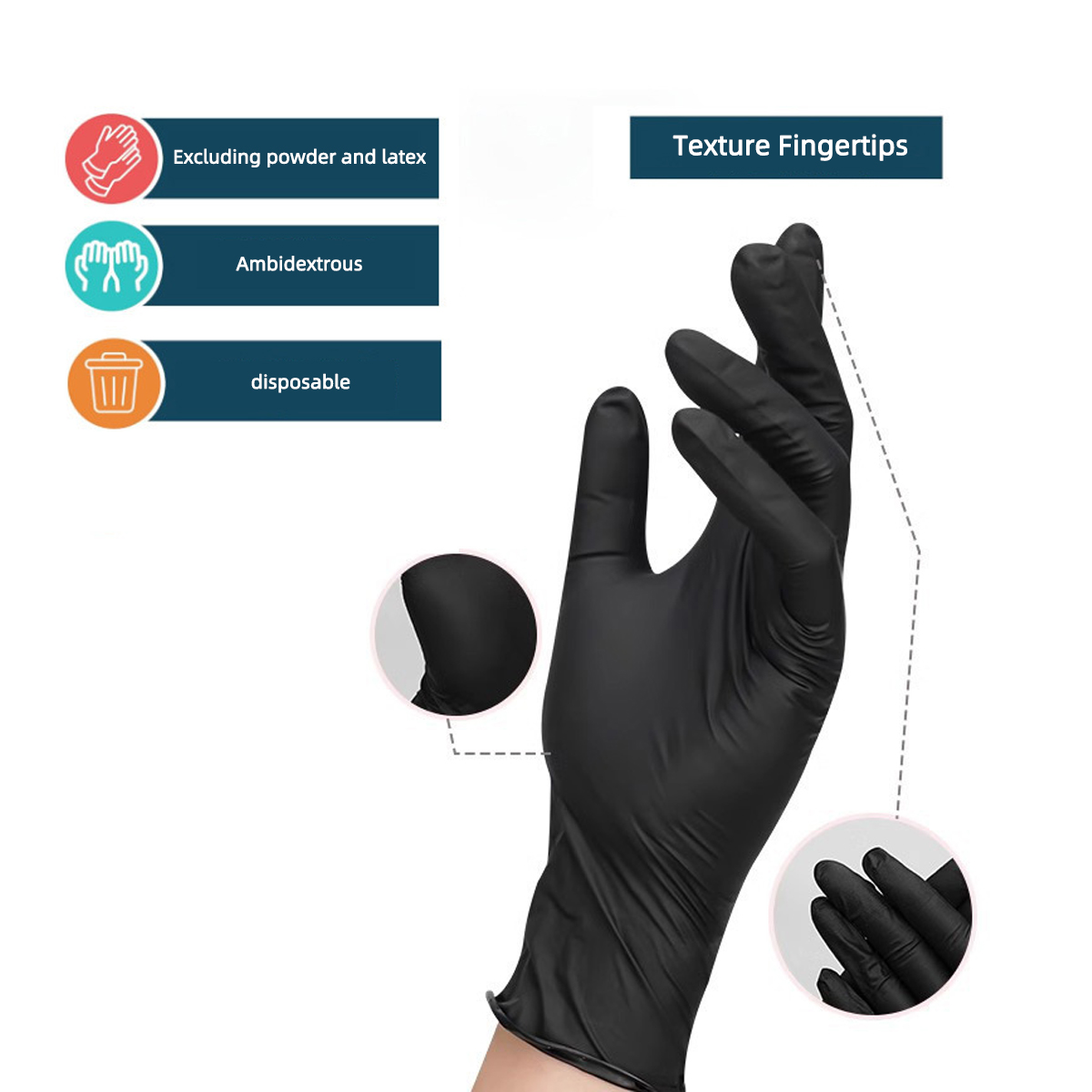 10/20/50/100 pçs luvas descart - Disposable Gloves Nitrile avaliação e preço