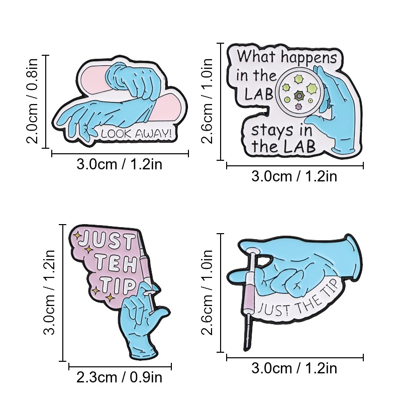 Pins de Esmalte Engraçados par - Medical Lab Quotes avaliação e preço