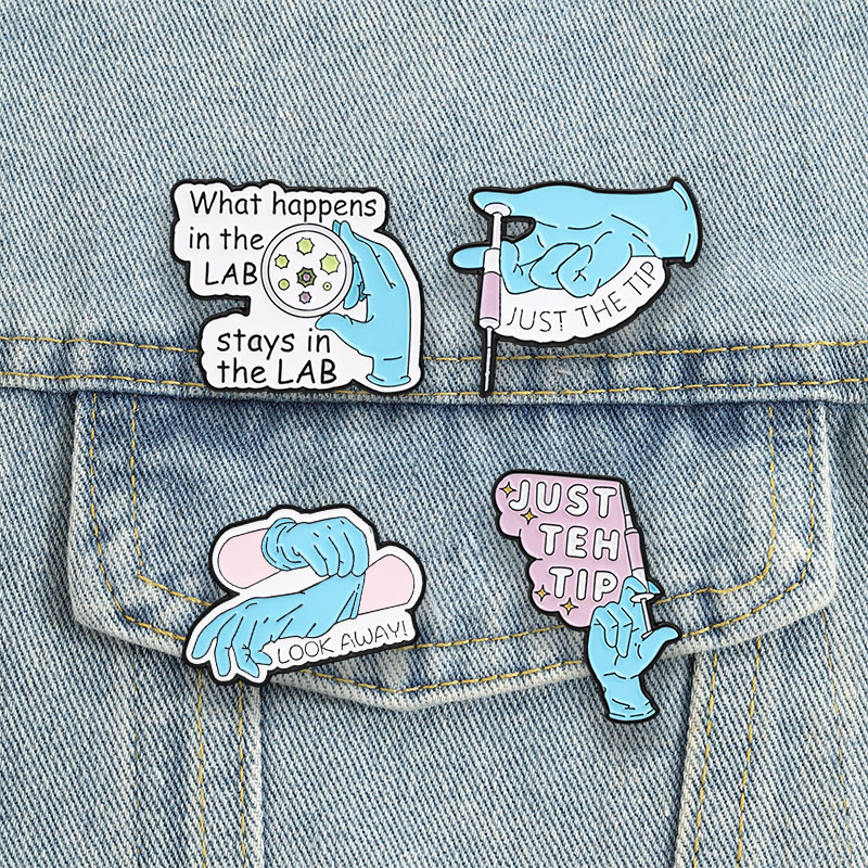 Pins de Esmalte Engraçados par - Medical Lab Quotes avaliação e preço