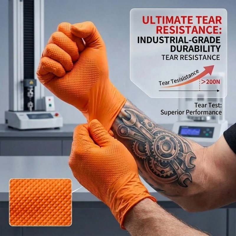 Luvas de Nitrilo Laranja Refor - Disposable Gloves Nitrile avaliação e preço