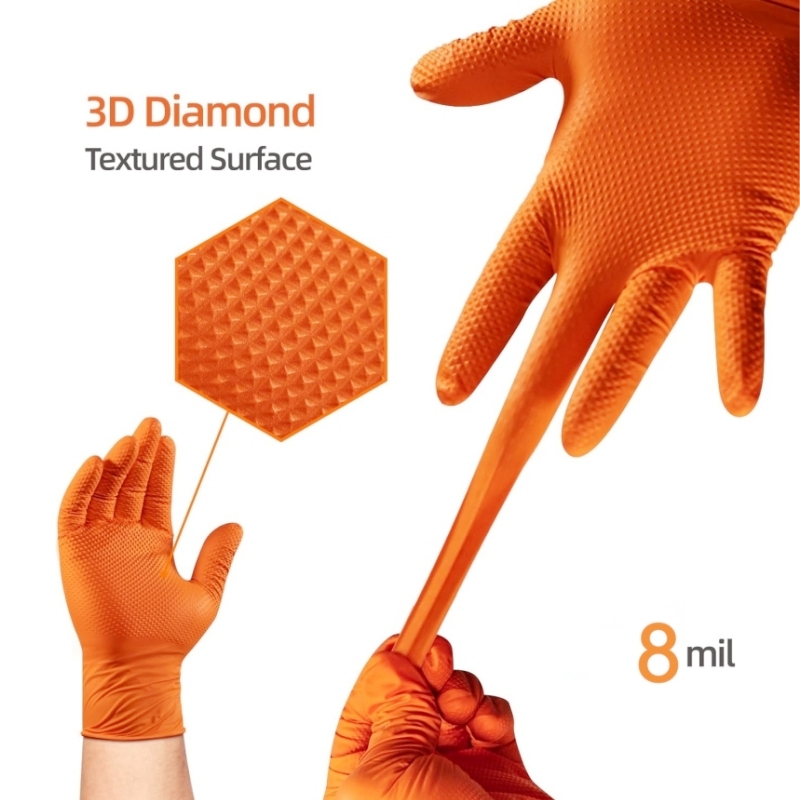 Luvas de nitrilo laranja resis - Disposable Gloves Nitrile avaliação e preço